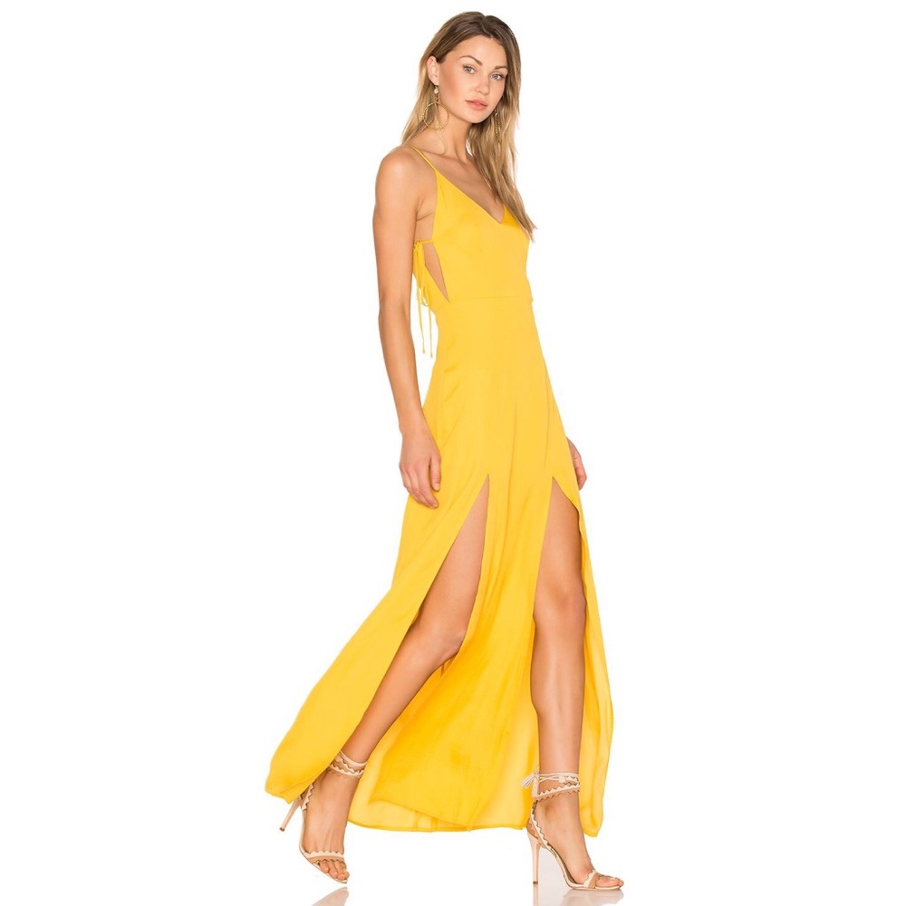 CAPULET GINA PLUNGING MAXI DRESS